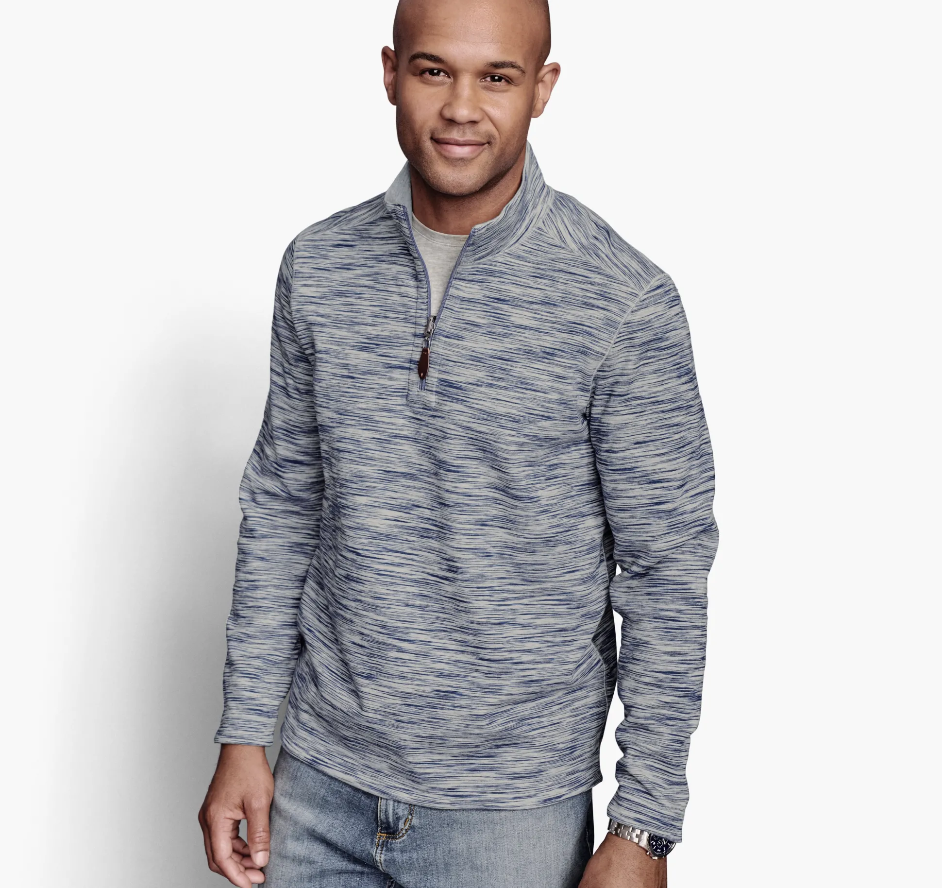Reversible Space-Dyed Quarter-Zip