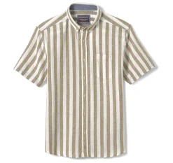 Stripe Linen-Blend Shirt
