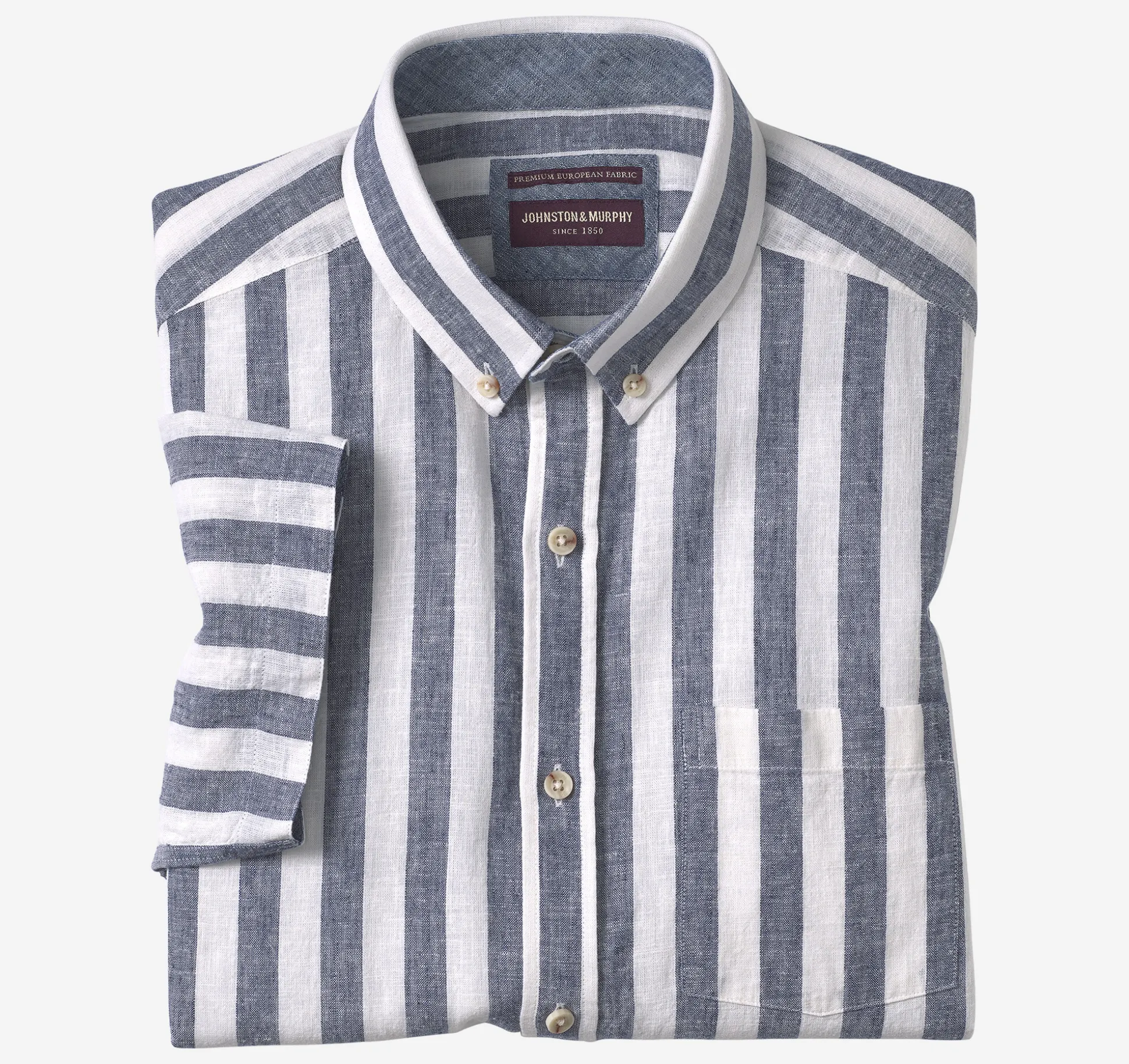 Stripe Linen-Blend Shirt