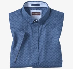 Textured Cotton Short-Sleeve Shirt