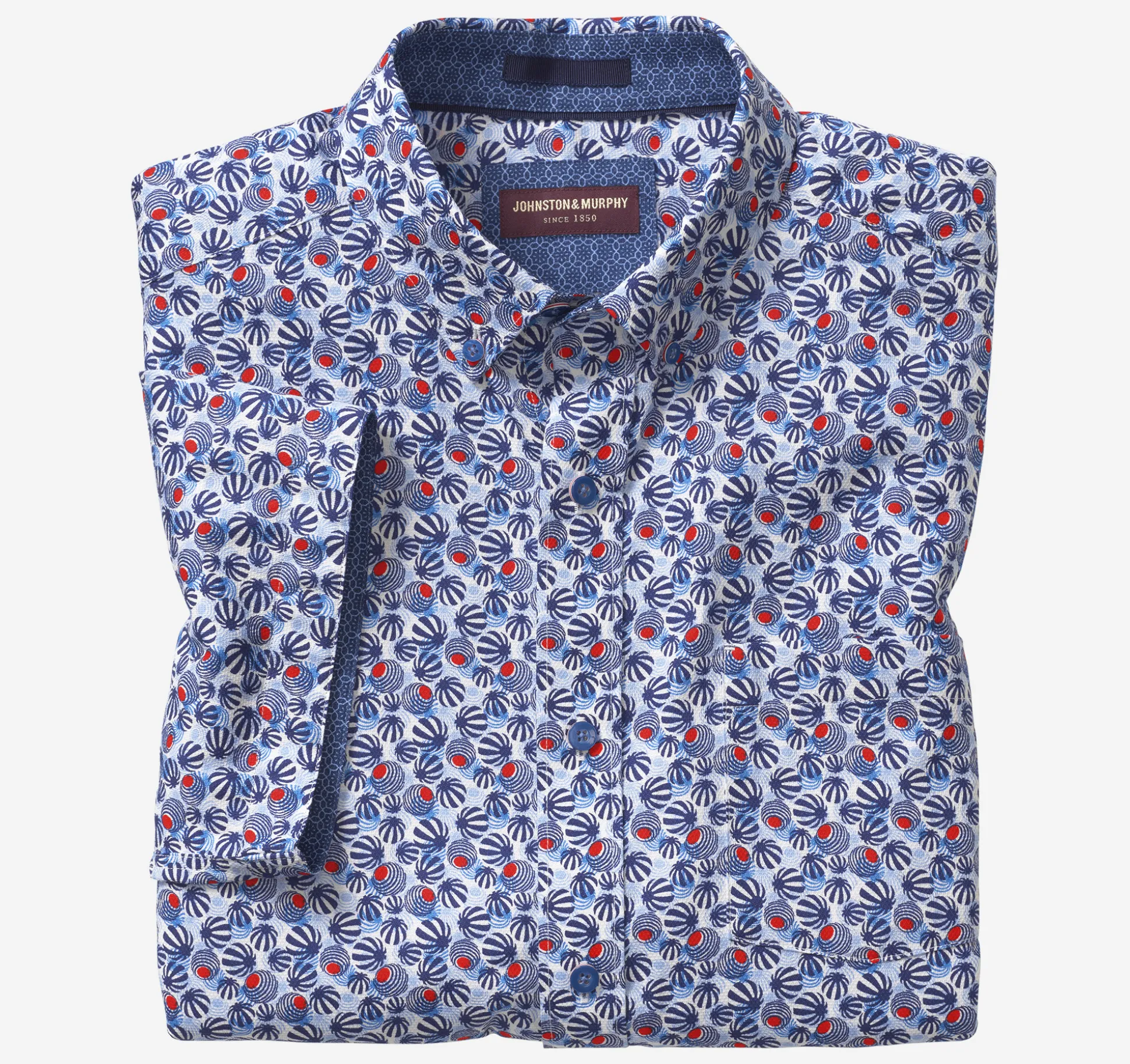 Textured Cotton Short-Sleeve Shirt