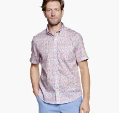 Textured Cotton Short-Sleeve Shirt