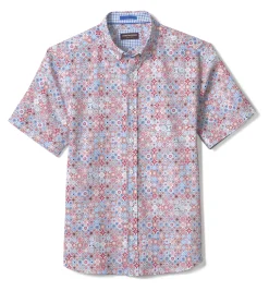 Textured Cotton Short-Sleeve Shirt