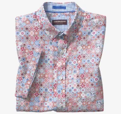 Textured Cotton Short-Sleeve Shirt