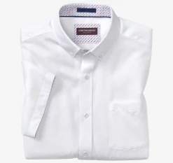 Textured Cotton Short-Sleeve Shirt