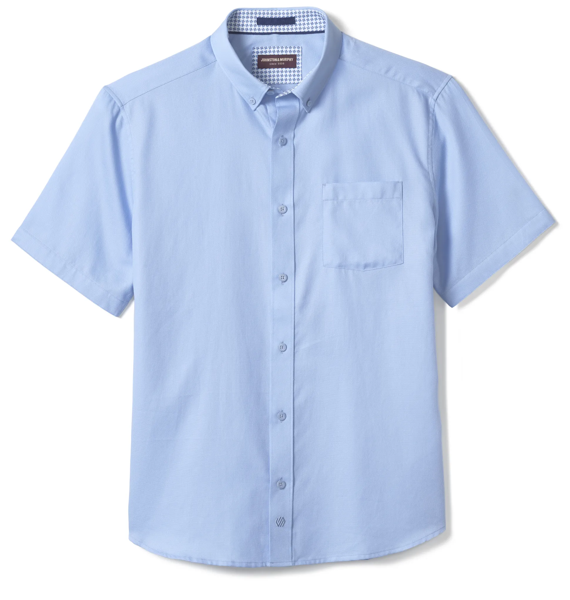 Textured Cotton Short-Sleeve Shirt