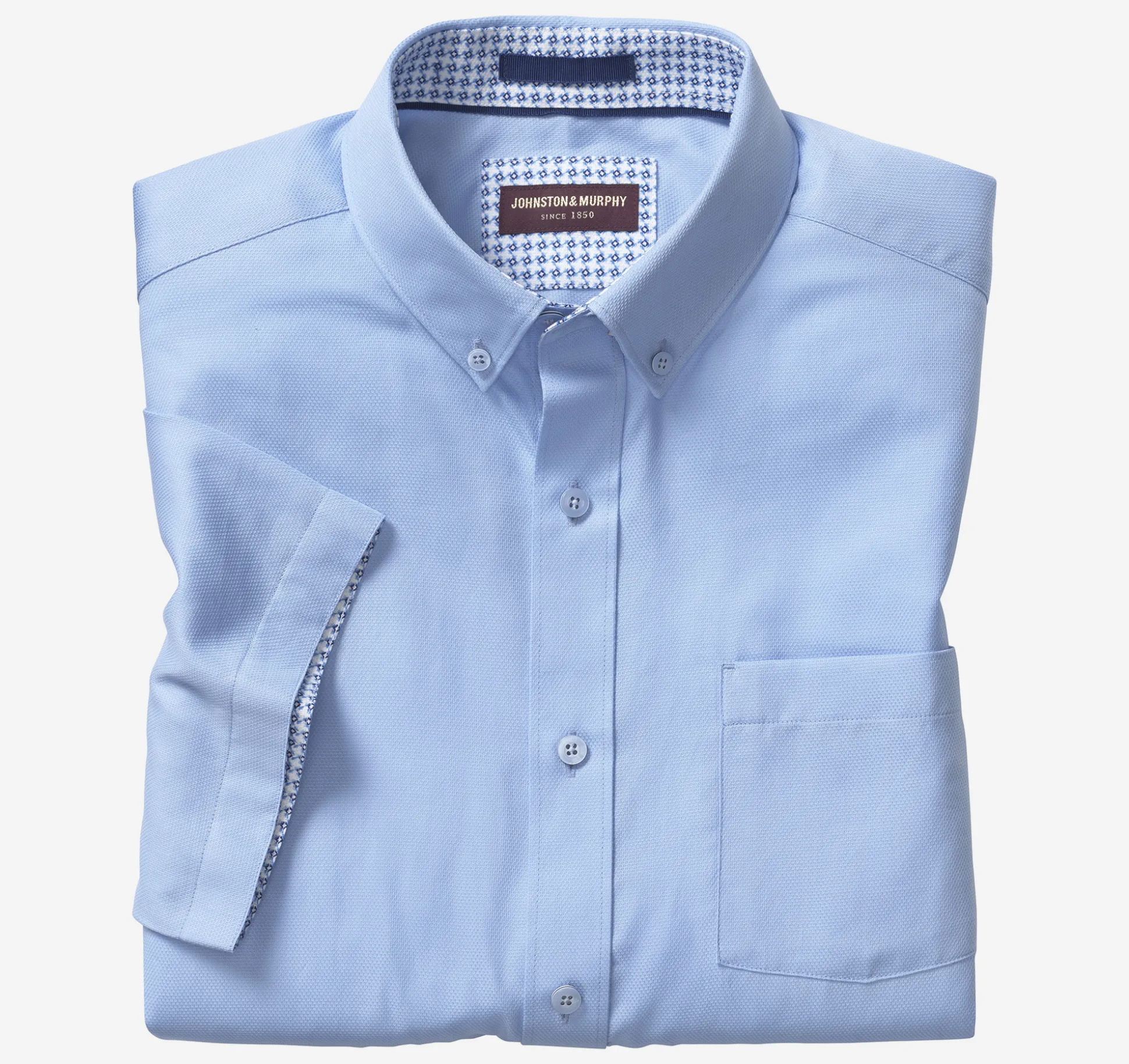 Textured Cotton Short-Sleeve Shirt