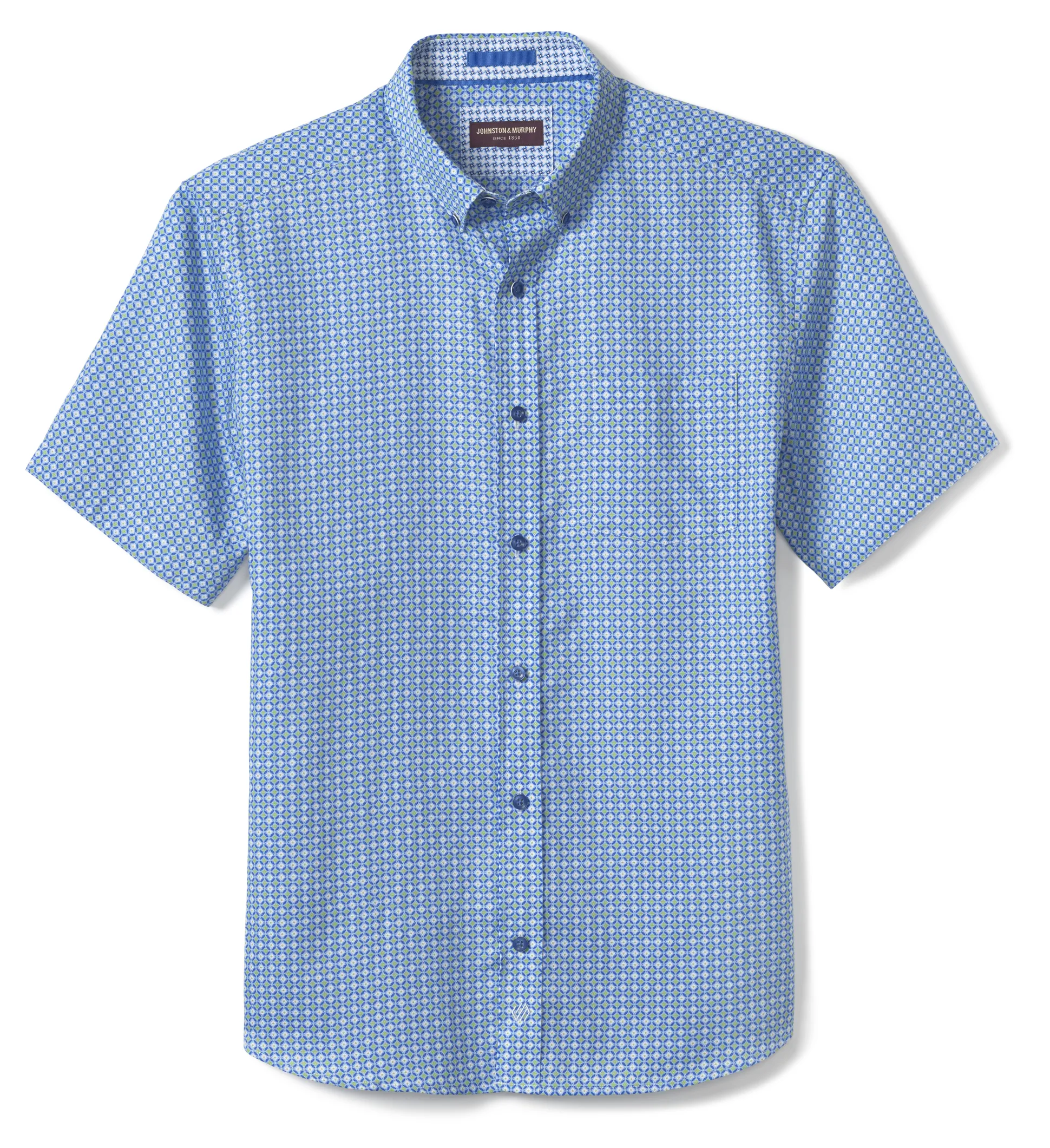 Textured Cotton Short-Sleeve Shirt