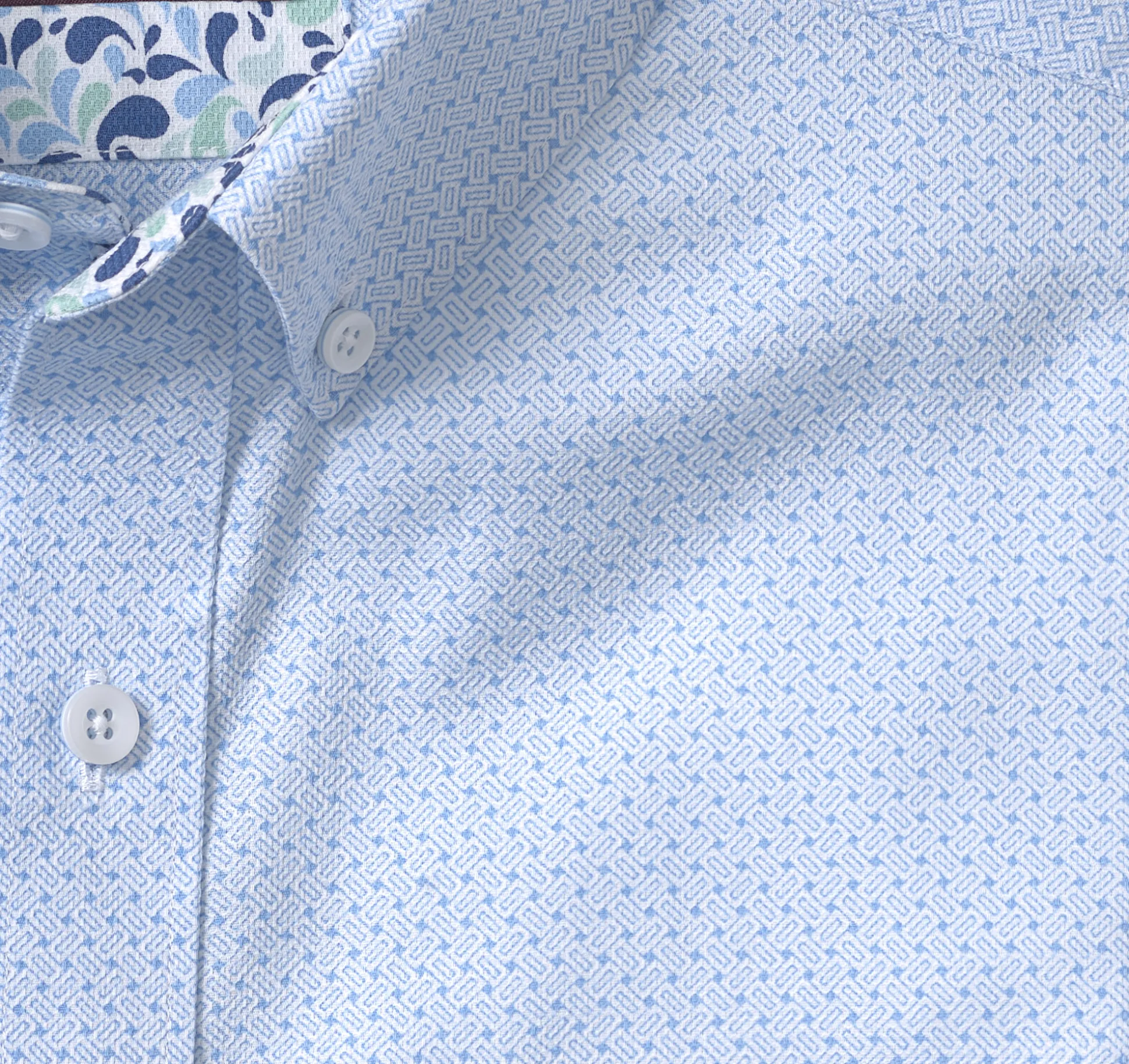 Textured Cotton Short-Sleeve Shirt