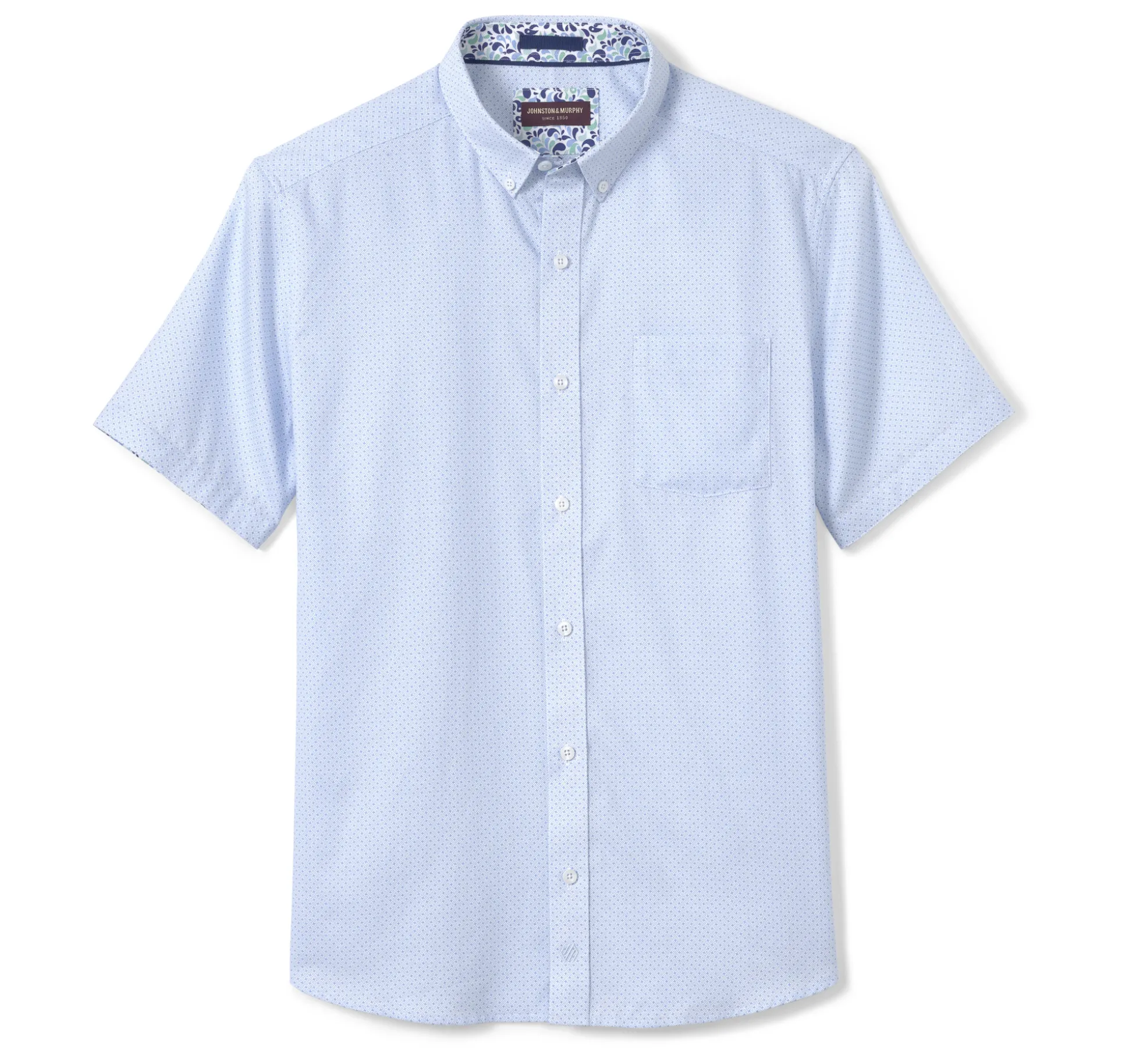 Textured Cotton Short-Sleeve Shirt
