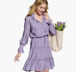 Tiered Printed Dress