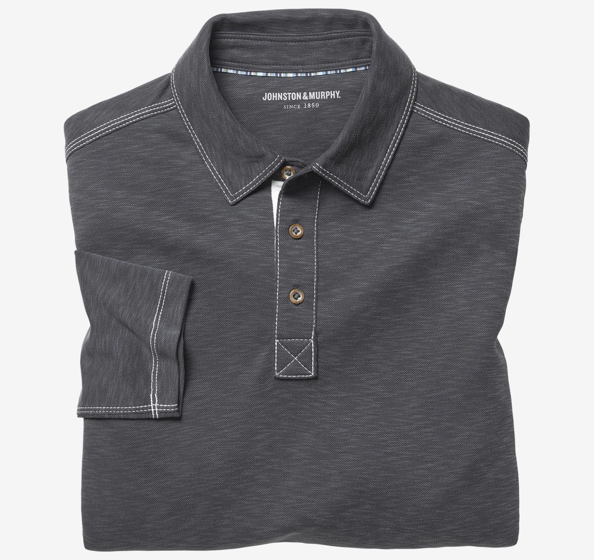 Vintage Slub Long-Sleeve Polo