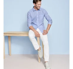Washed Linen-Blend Shirt