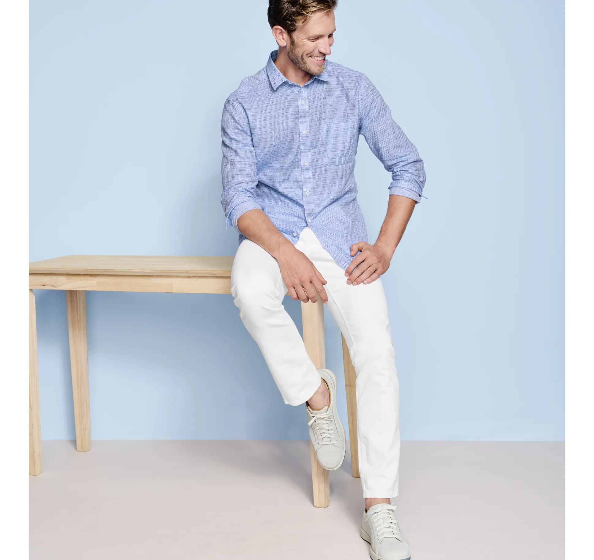 Washed Linen-Blend Shirt