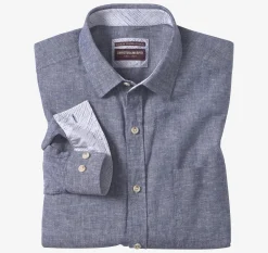 Washed Linen-Blend Shirt