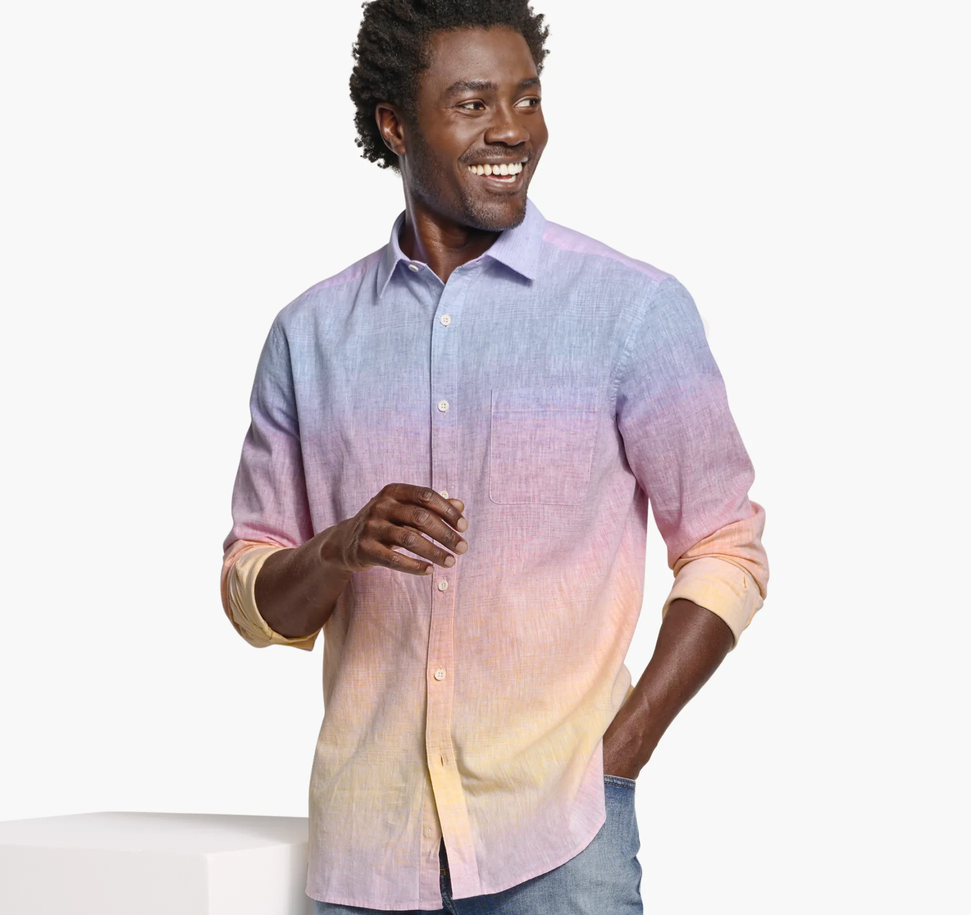 Washed Linen-Blend Shirt
