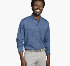 XC Flex® Stretch Indigo Long-Sleeve Shirt